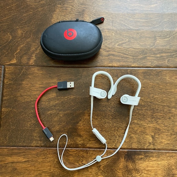 EUC Beats Powerbeats 3 Wireless White Bluetooth Noise...